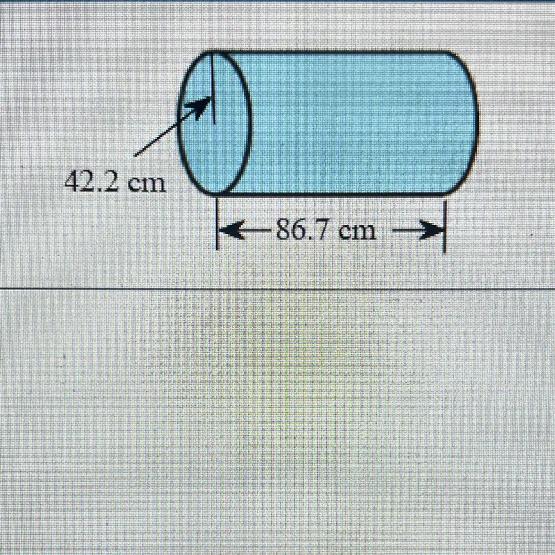 Find the lateral surface area and volume of the cylinder shown in the picture-example-1