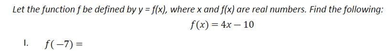 Let the function f be defined by y = f(x), where x and f(x) are real numbers. Find-example-1