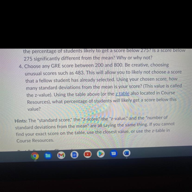 4. Choose any GRE score between 200 and 800. Be creative, choosingunusual scores such-example-1