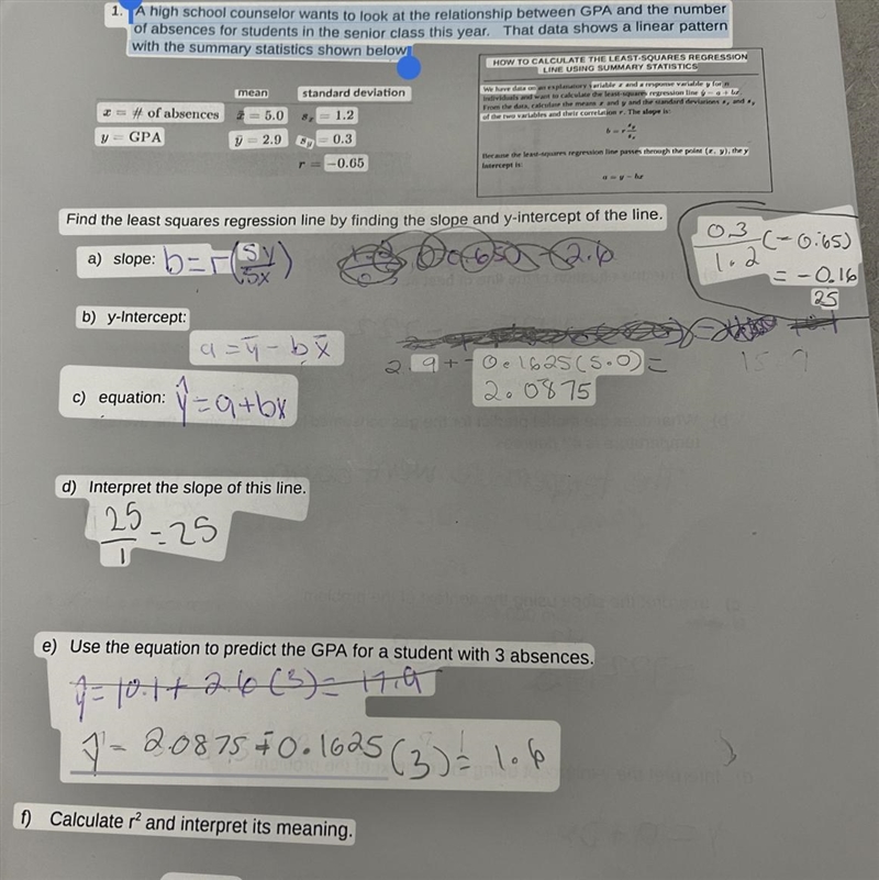 A high school counselor wants to look at the relationship between GPA and the numberof-example-1