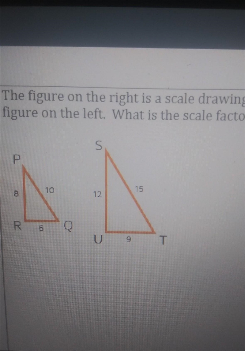 The figure on the right is a scale drawing of the figure on the left. What is the-example-1