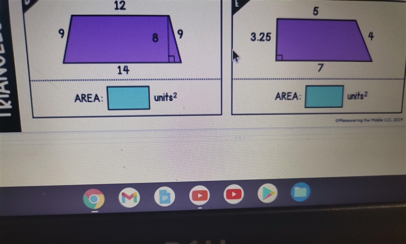 Can you help me find the area of the trapezoids ​-example-1