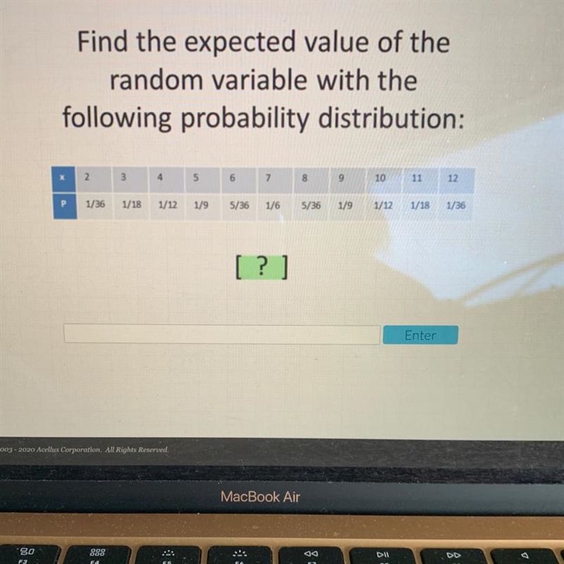 Find the expected value of therandom variable with thefollowing probability distribution-example-1