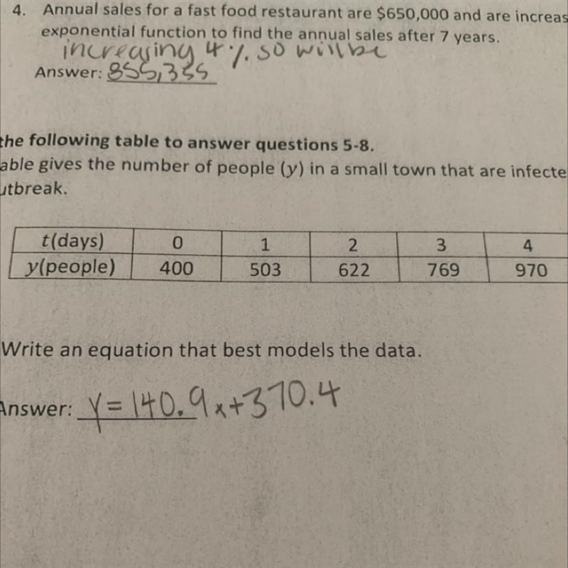 8.On what day will the number of infected people reach 7,000?Answer:-example-1