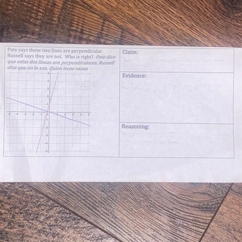 Please help asap!!! Parallels and perpendicular lines-CER Pete says these two lines-example-1