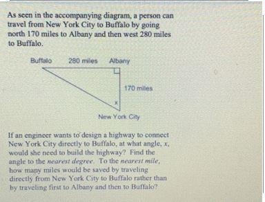 As seen in the accompanying diagram, a person cantravel from New York City to Buffalo-example-1