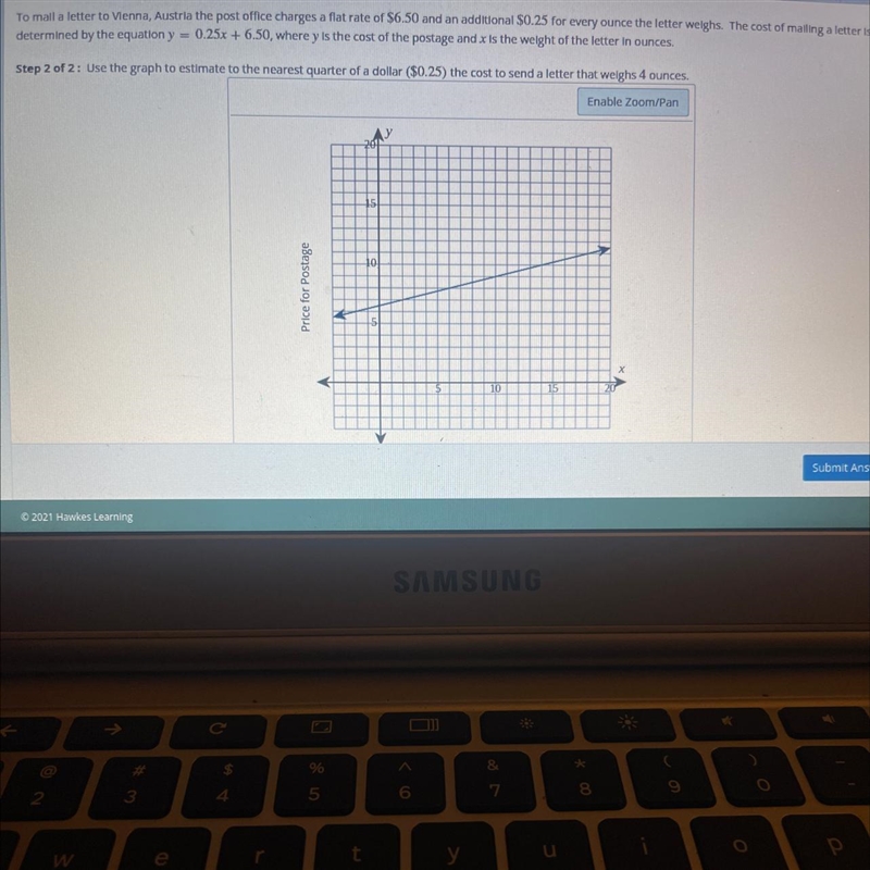 Use the graph to to estimate to the nearest quarter dollar-example-1