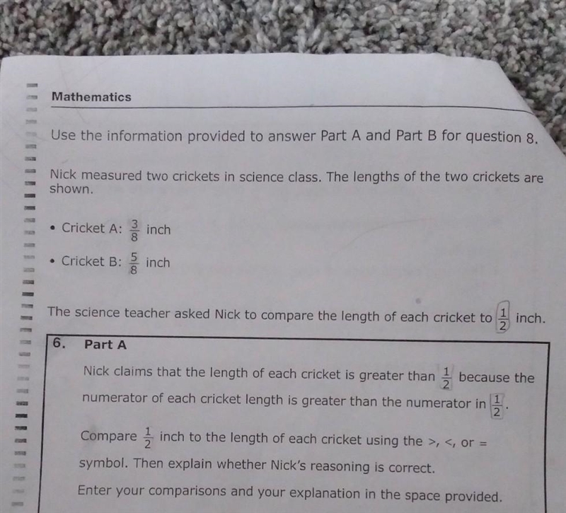 Nick measured two crickets in science class. The lengths of the two crickets are shown-example-1