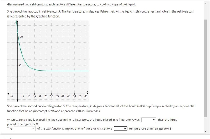 FIRST OPTIONS ARE WARMER COOLER SECOND OPTIONS ARE Y- INTERCEPTSEND BEHAVIOR THIRD-example-1