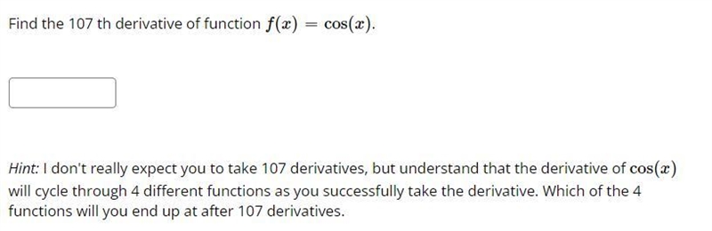 Find the 107 the derivative of the function-example-1