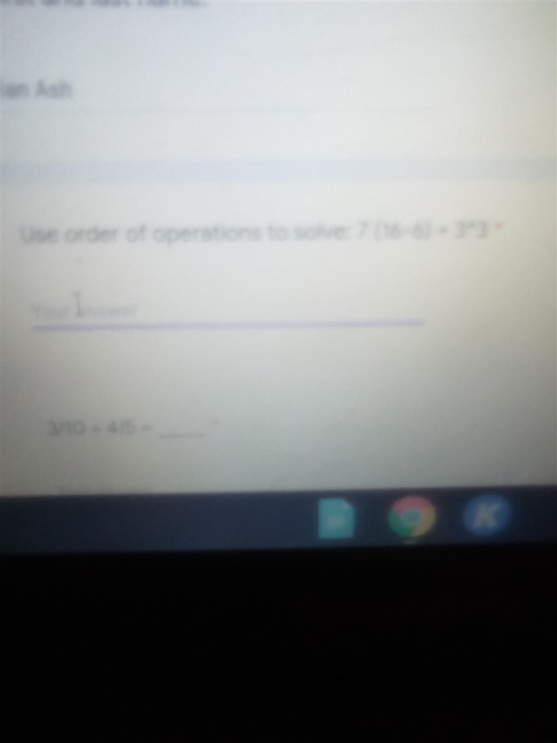 7(16-6)+3^3=7 (16 minus 6) + 3 equivalent to 3 equals-example-1