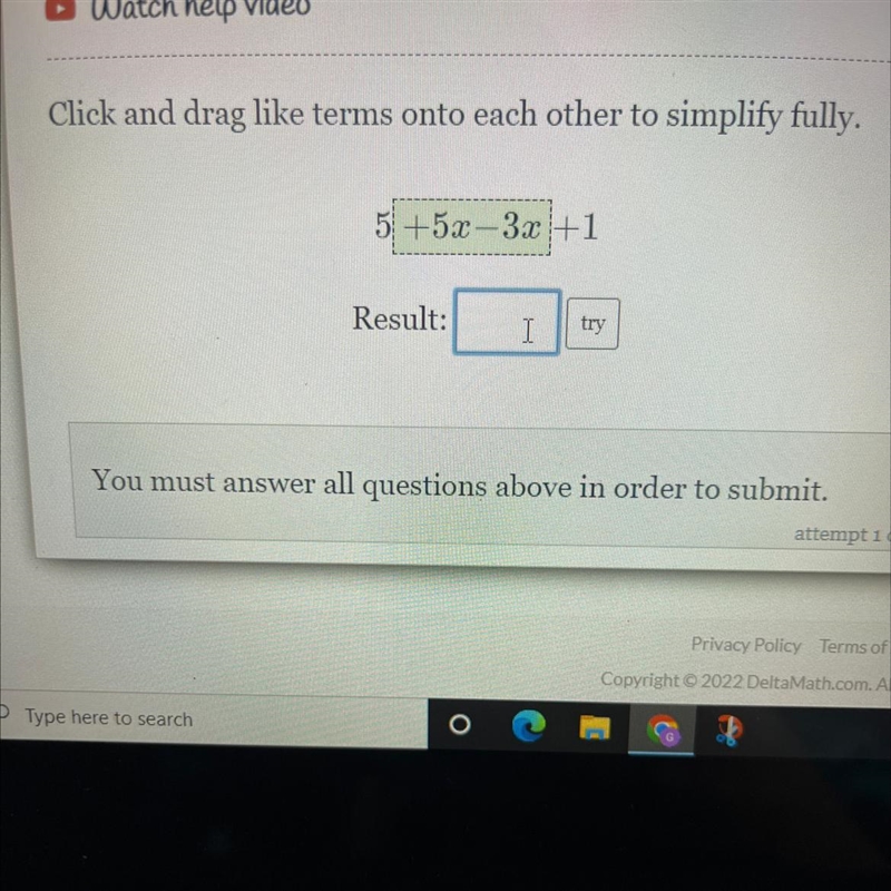 What Is the term -3x and 5x combined to?-example-1