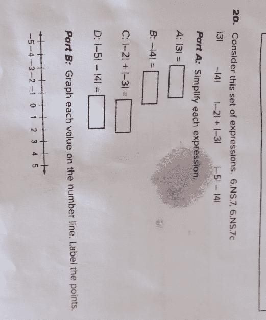 Consinder this set of expressions.3 -4. -2 + -3. -5 - 4part a: Simplfy each expression-example-1