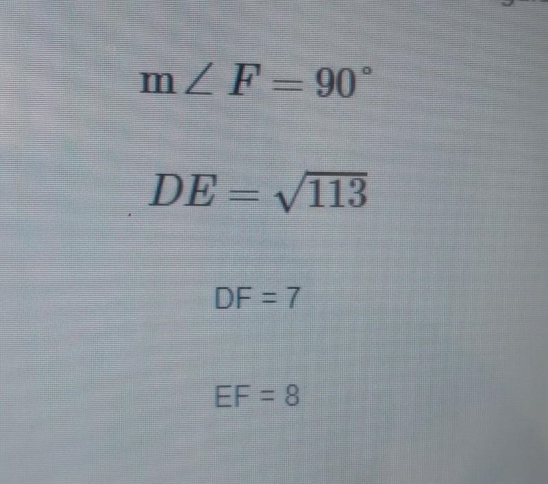 Right triangle WXY is similar to triangle DEF. The following are measurements in right-example-1