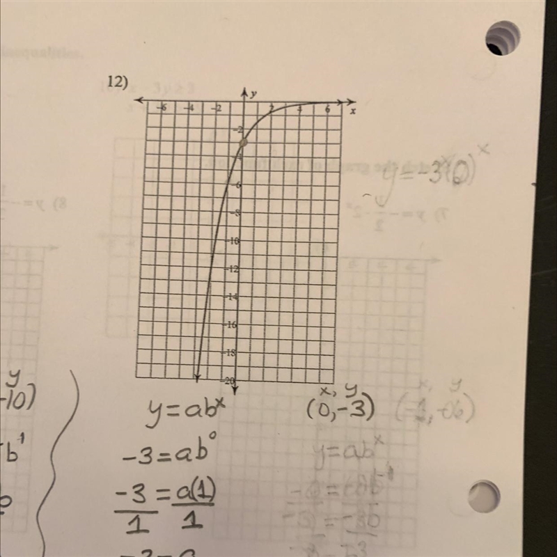 Write an equation to the exponential function. I’m in need of some help with this-example-1