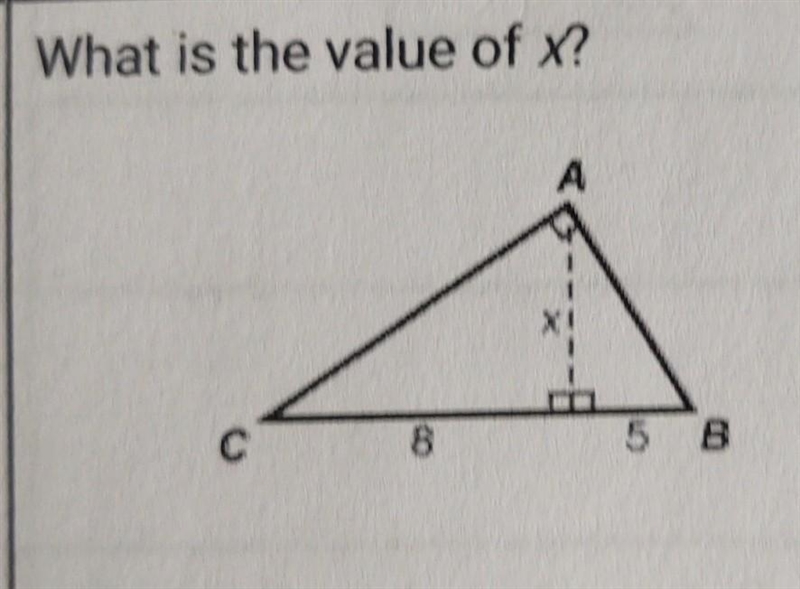 Can you use a proportion to solve for the length of a segment when an altitude is-example-1