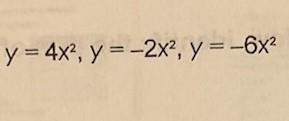 Compare the graphs of each group of functions and list them in order from widest to-example-1