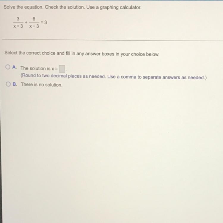 Solve the equation. Check the solution. Use a graphing calculator.-example-1