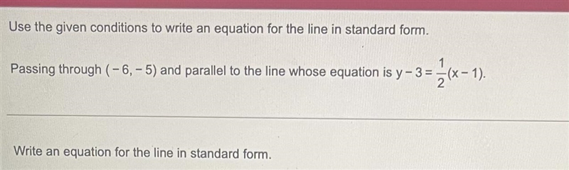 Write the equation for the line in standard form-example-1