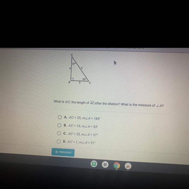 AABC is dilated by a factor of 5 to produce AA'B'C!-example-1