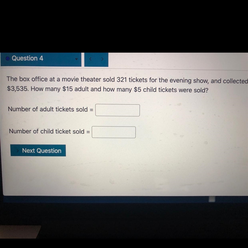 Number of adult tickets sold = Number of child tickets sold =-example-1