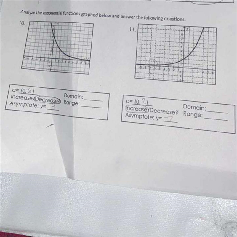 PLEASE HELP QUICKY!!!! What is the range and domain for 10 and 11????-example-1