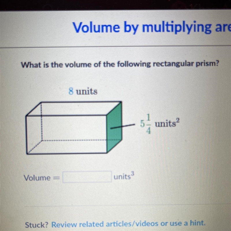 What is the volume of the following rectangular prism?-example-1