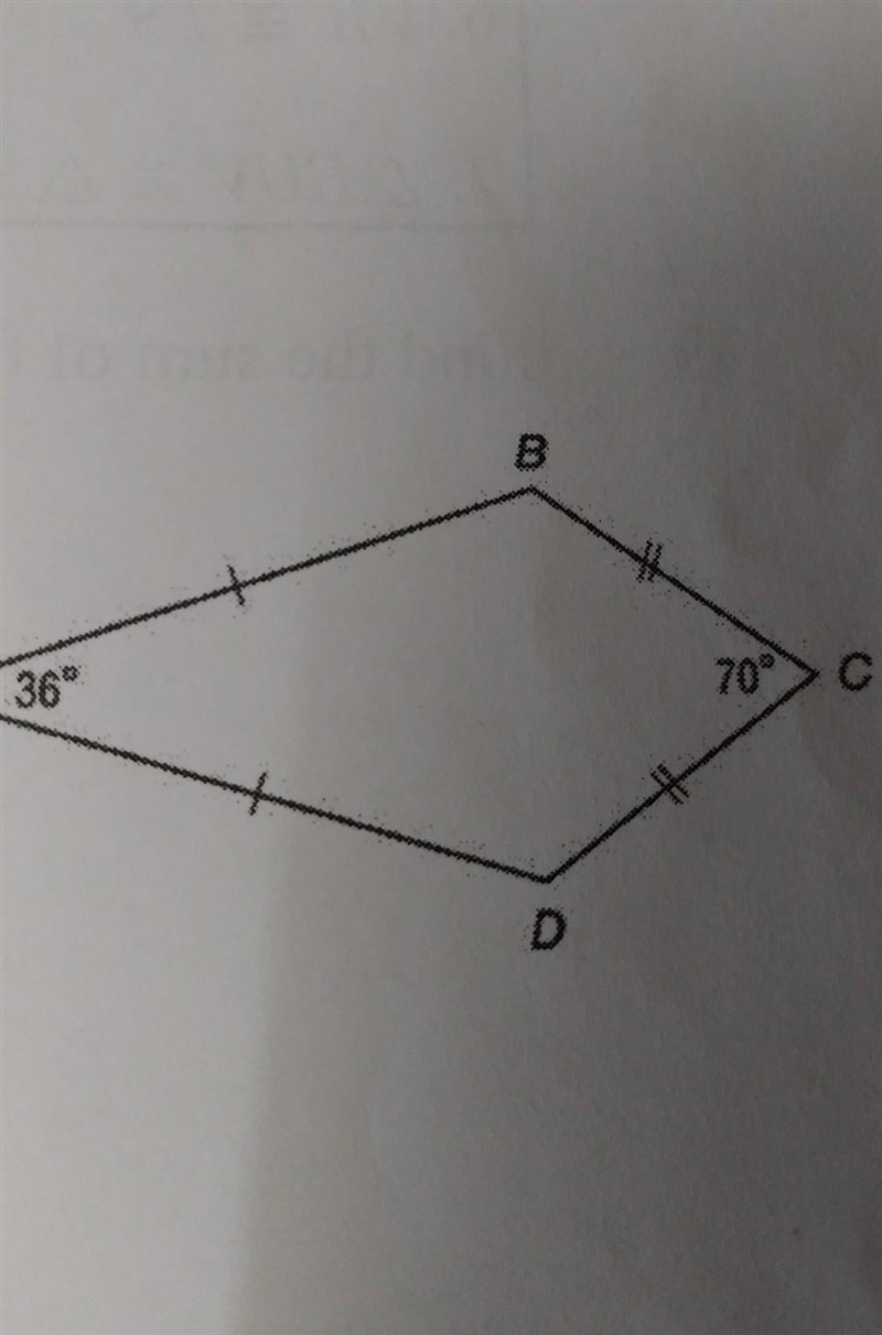 A find the measure of right angle D. Justify your answer.-example-1