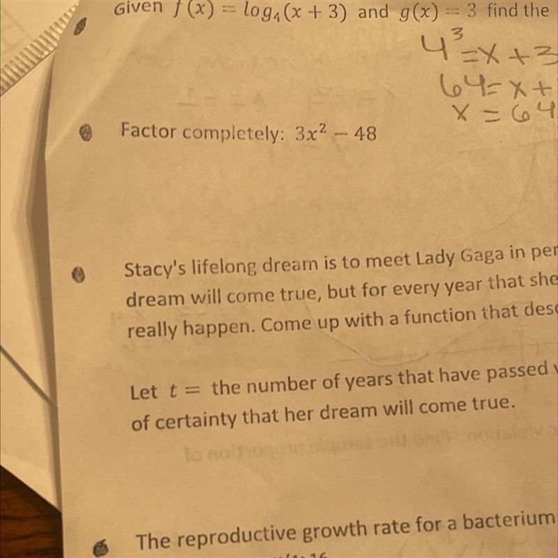 Factor completely: 3x^2-48The equation is on the second question. I need help on this-example-1