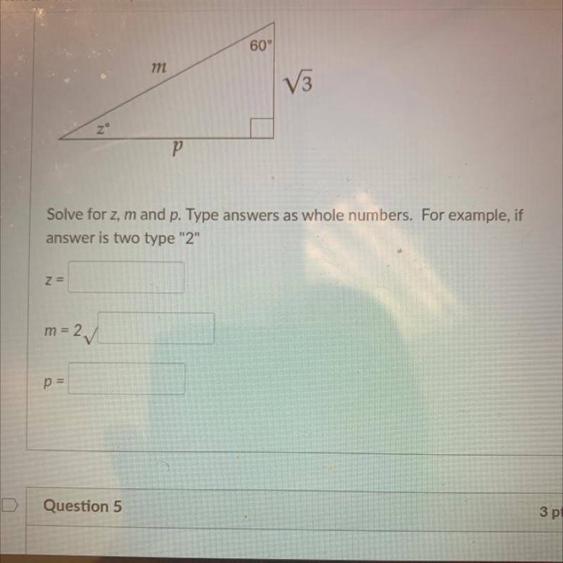 Solve for z,m and p. Type answer as whole number.-example-1