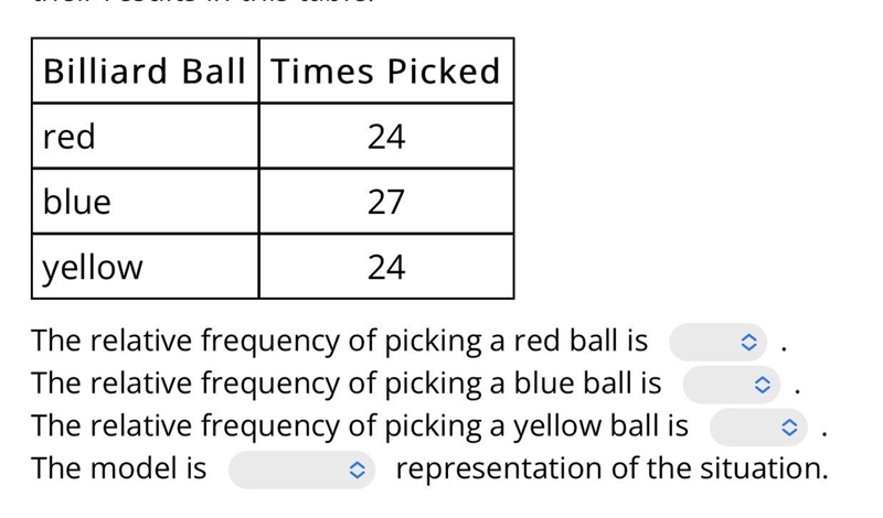 Select the correct answer from each drop-down menu.David, Matt, and Taylor pick a-example-1