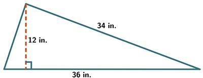 A triangle is shown in the image. What is the area of the triangle represented? A-example-1