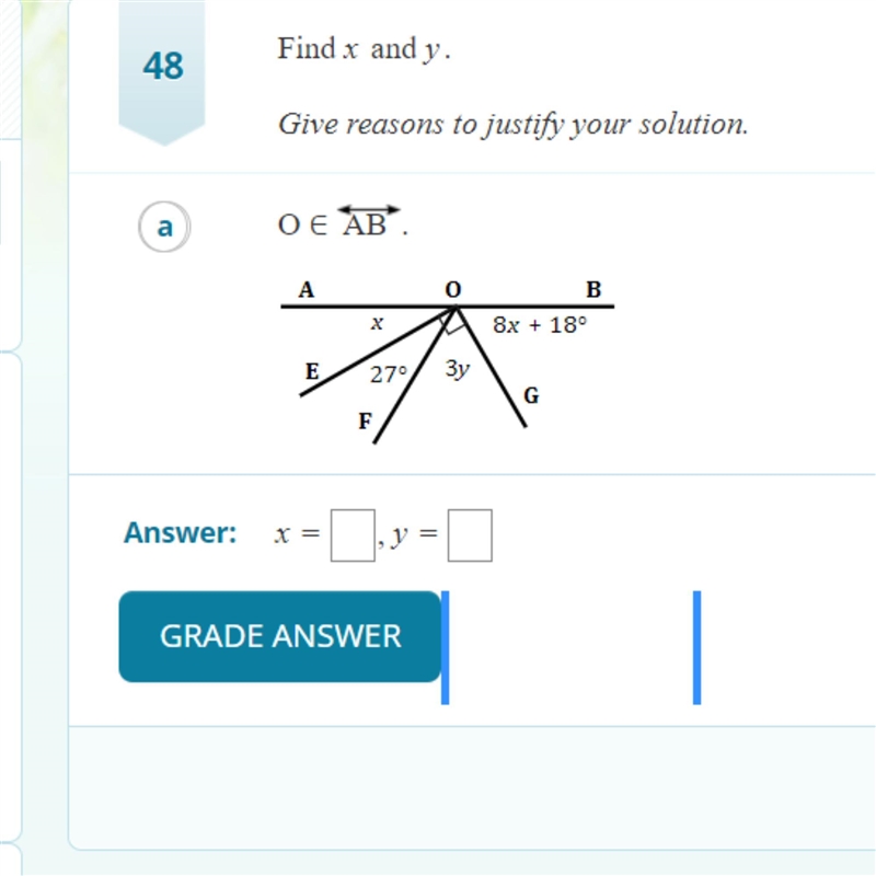 Find X and Y. Give reasons to justify your answer-example-1