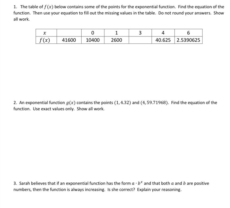 NO LINKS!! Please help me with these problems. Exponential. ​-example-1