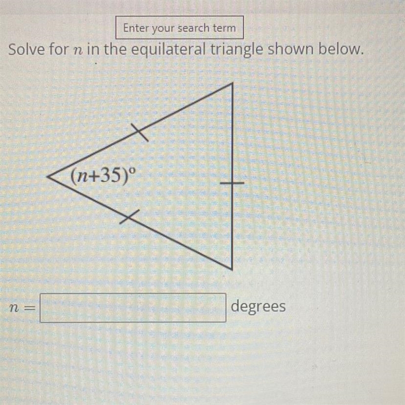 HELP HELP solve for n in the equilateral triangle shown below-example-1