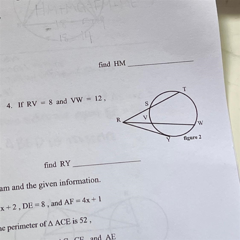 Find RY if RV=8 and VW=12-example-1