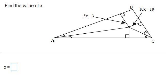 Find the value of x. In a triangle, a rectangle segment scenario. Not able to figure-example-1