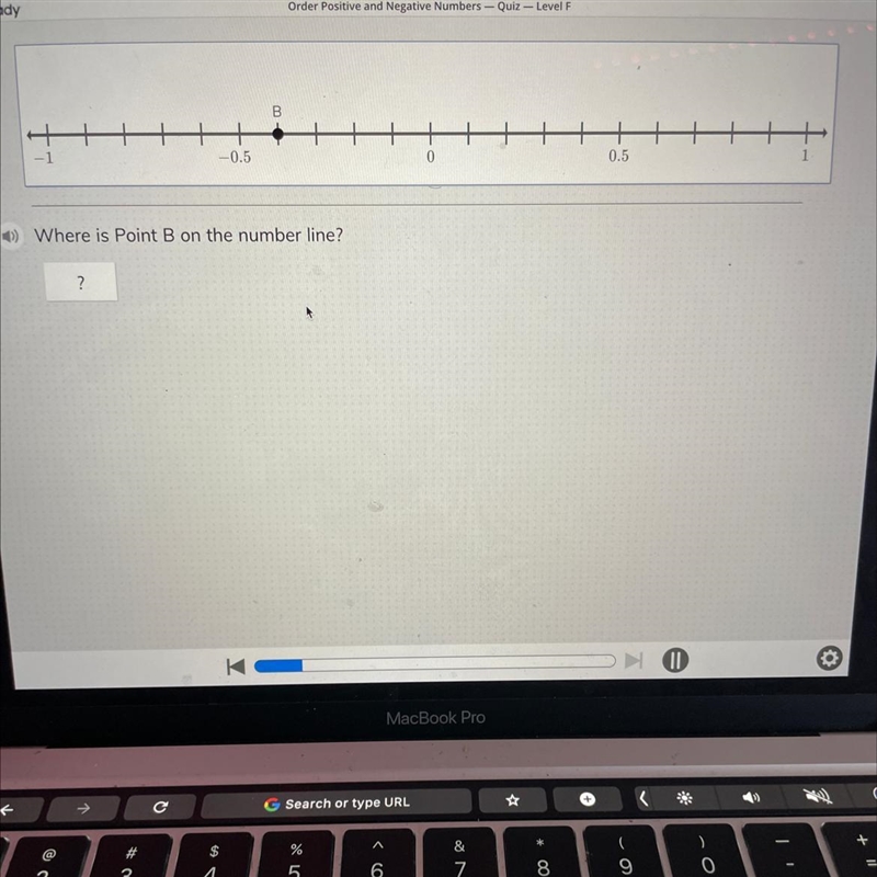 Where is Point B on the number line?-example-1