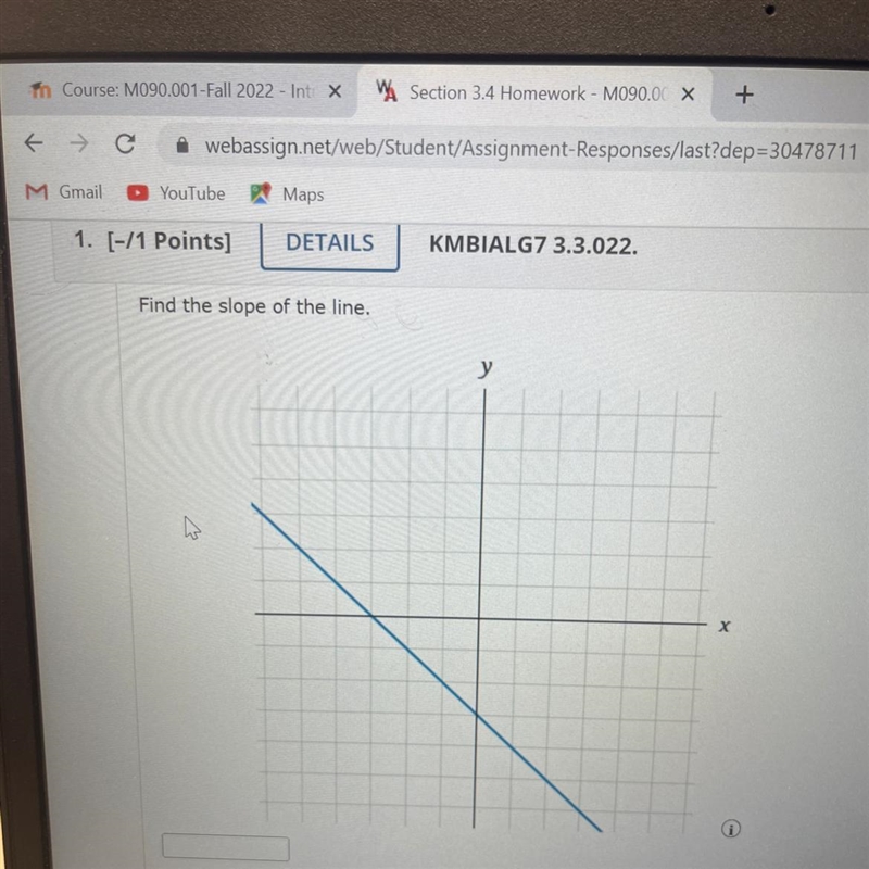 Find the Slope of the line.-example-1