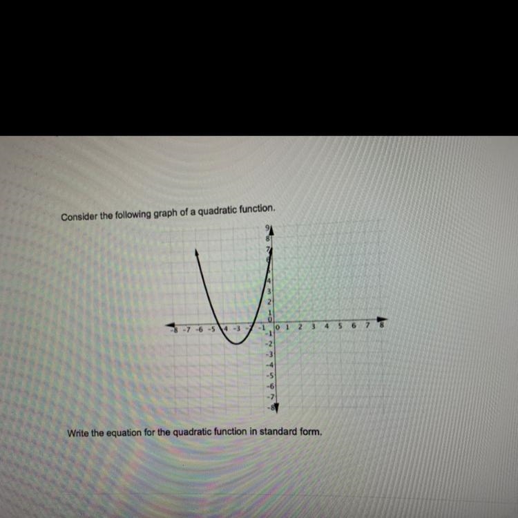 What would the quadratic equation be in standard form?-example-1