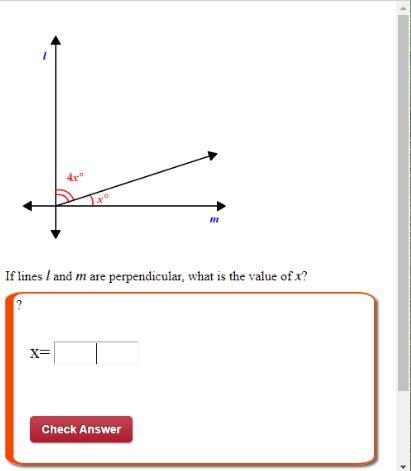 If lines L=4x and M=x are perpendicular, what is the value of x?-example-1