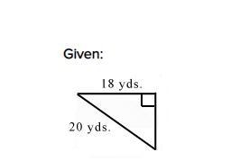 What is the length of the missing side? A. 38 yd. B. 2 yd. C. 8.7 yd.-example-1