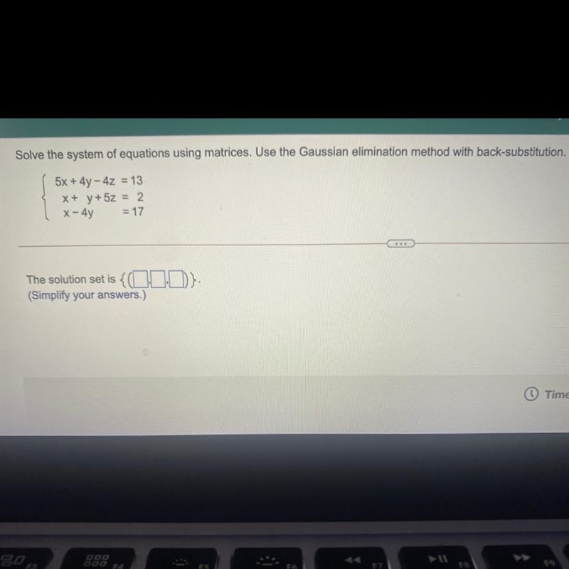 Saw the system of equations using matrices. Use the Gaussian elimination method with-example-1