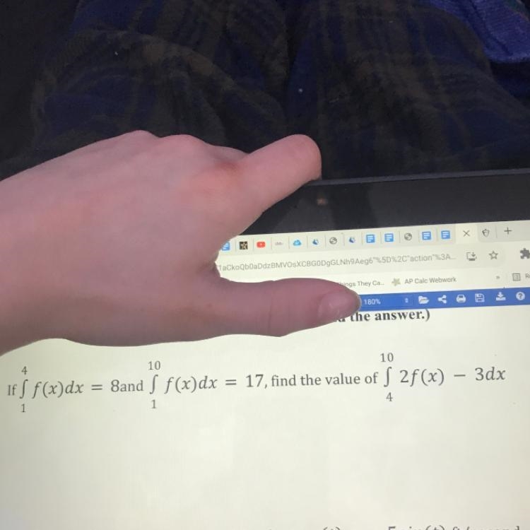 Find the value of integral(4 to 10) 2f(x)-3dx-example-1