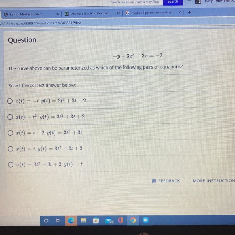 I need help, “the curve above can be parameterized as which equation?”-example-1