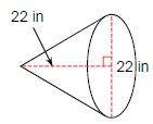 Find the volume of each cone. Round your answer to the nearest tenth, if necessary-example-1