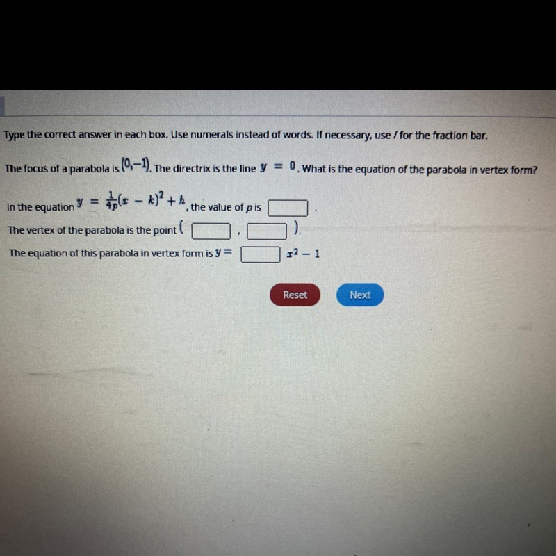 Type the correct answer in each box. Use numerals instead of words. If necessary, use-example-1