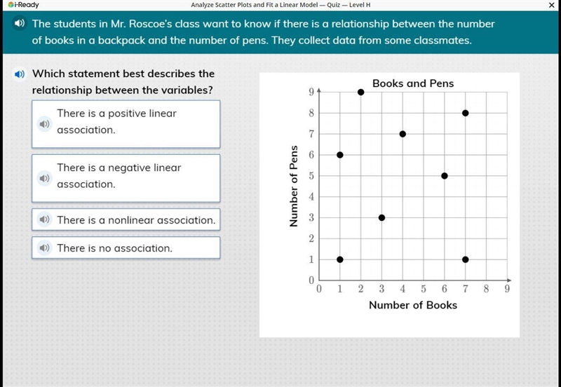 (1)) The students in Mr. Roscoe's class want to know if there is a relationship between-example-1