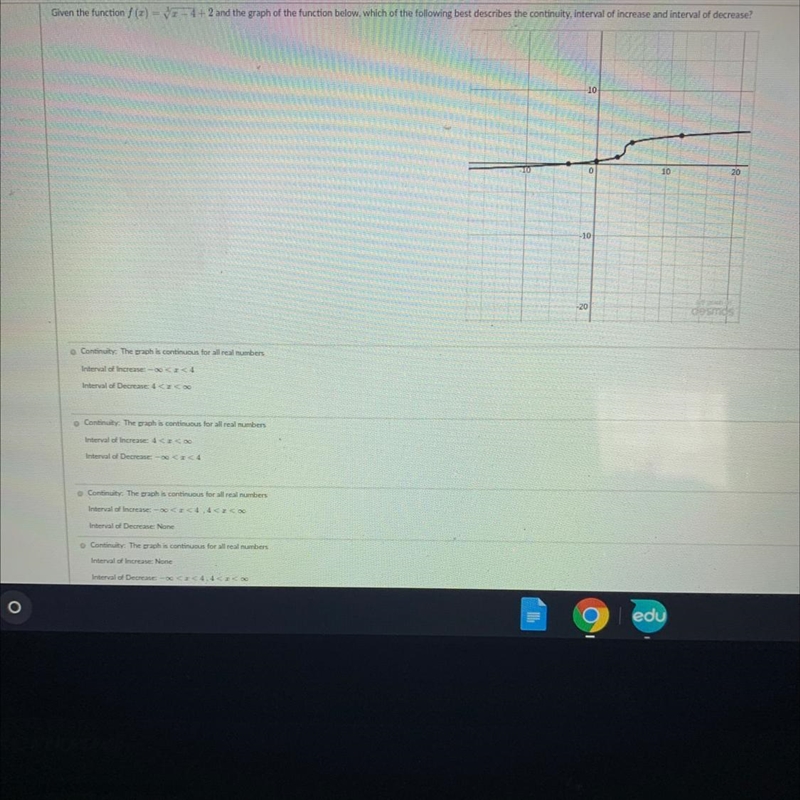 Given the function and the graph of the function below, which of the following best-example-1