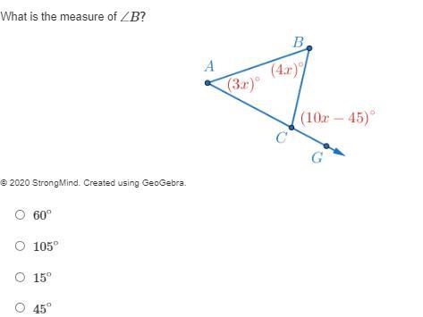 What is the measure of ∠B?-example-1